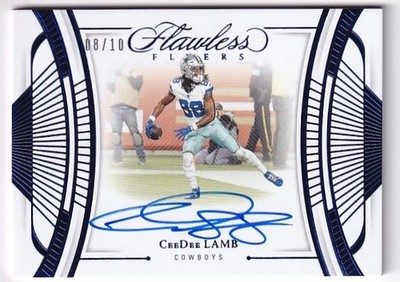 2025 Flawless CEEDEE LAMB Flawless Flyers Auto Sapphire 8/10 - Cowboys