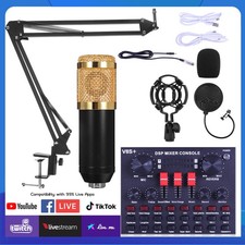 Studio Recording Kit Podcast Music Mixer Equipment Home Condenser Microphone Set