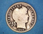 1915 Barber Dime,  Silver 10c **1229-5K