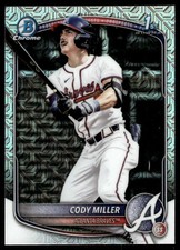 Cody Miller 2025 Bowman Draft Chrome Rookie Mojo Refractor 1st Card RC #BDC-91. rookie card picture