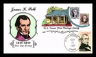 DR JIM STAMPS US COVER PRESIDENT JAMES K POLK FDC COLLINS HAND PAINTED