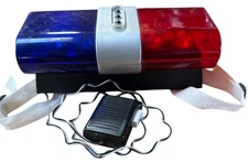 FunRise Police Light Bar Plastic Red & Blue w/Flashing Lights and 3 Sounds 8.5"