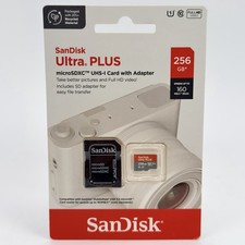 SanDisk Ultra Plus MicroSDXC UHS-I Memory Card with Adapter V10 256GB 160MBs