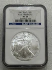 2007 Silver Eagle NGC MS69 Early Releases ~ NO SPOTS ~ PRISTINE (357)