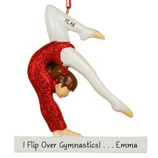 Gymnast Personalized Christmas Tree Ornament