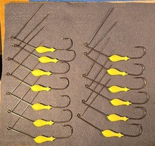 13~Vintage Stanley 3/8 oz Spinnerbait Heads Std Shaft 7 twisted & 6 R Bend Chart
