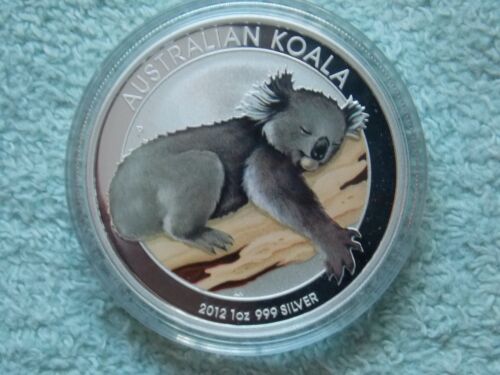 2012 Australian Silver Koala 1 OZ Colorized BU - Imagen 1 de 2