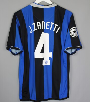 INTER MILAN HOME 2006 2007 FOOTBALL SHIRT JERSEY #4 JAVIER ZANETTI