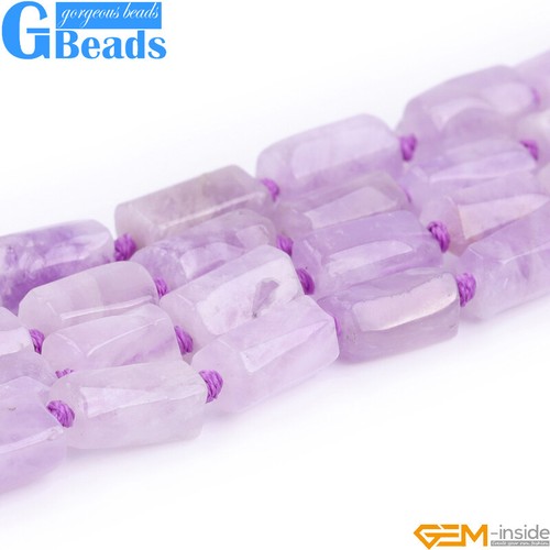 Natural Assorted Gemstone Faceted Tube Column Beads for Jewelry Making 8x12mm - Picture 153 of 192