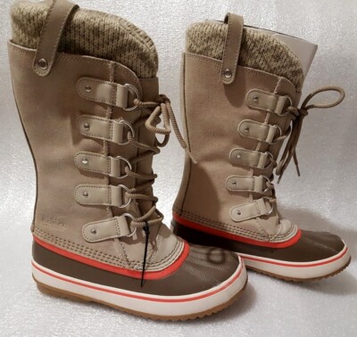 SOREL Tivoli Joan Of Arctic Knit II Winterstiefel grau Leder wasserdicht Größe 7