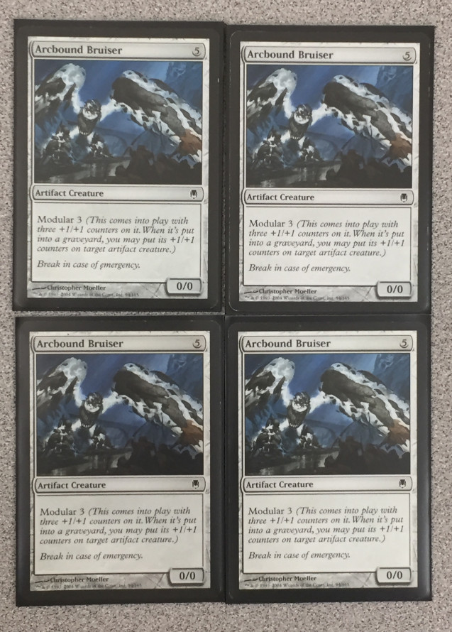 MAGIC THE GATHERING ARCBOUND BRUISER 4XPLAYSET - DARKSTEEL - COMMON - LP - MTG