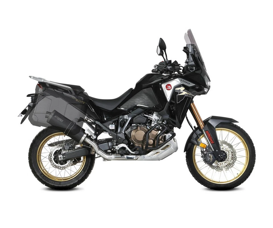 Exhaust Muffler Storm Oval Black Steel HONDA CRF1100L AFRICA TWIN 2020 > 2022 - Image 4 of 4