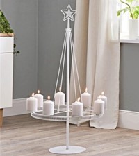 Kerzenleuchter, Kerzenhalter, Kerzenständer, weiß, Weihnachtsstern, Advent Kranz