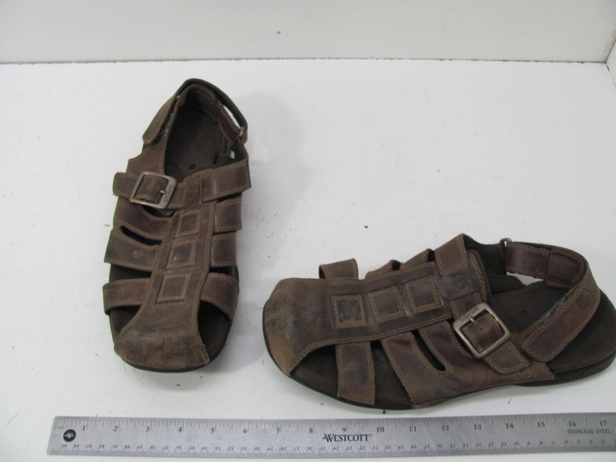 Timberland Brown Leather Closed Toe Sandals 85031 Men