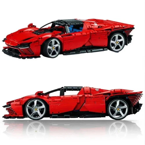 Ferrari Daytona SP3 Red Building Block Super Racing Car Model Kit 3778 PCS - Picture 7 of 13