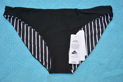 NEW TARGET Size 16 Black/White Stripe REVERSIBLE Swim Brief BIKINI BOTTOMS  9354414060534 | eBay