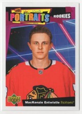 2020-21 Upper Deck Portraits MacKenzie Entwistle Rookie Chicago Blackhawks #P-63