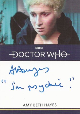 Doctor Who Serie 1-4: Amy Beth Hayes ''I'm psychic'' Aufschrift Autogrammkarte