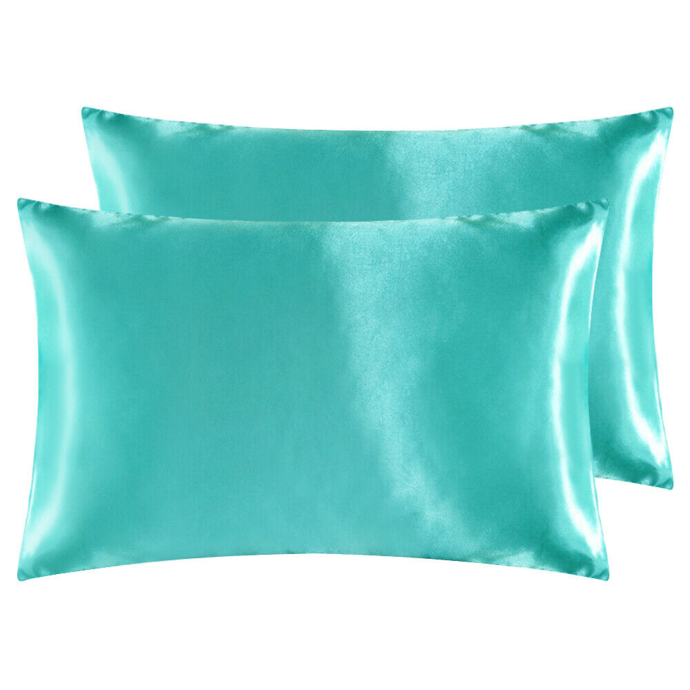 2Pack King Satin Silk Pillowcase For Hair&Skin 20x40in Solid Color