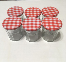 Empty 6 Bonne Maman 13 oz size glass jars with metal lids storage craft supplies