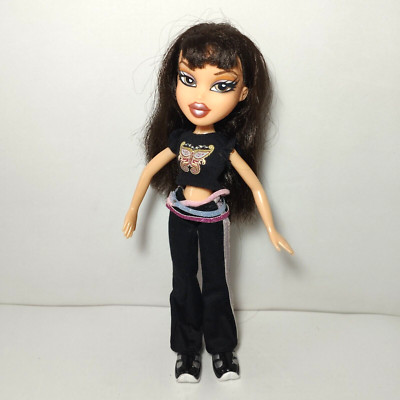 Bratz Puppe Jade Strut It 2001 Bratz Figur gekleidet schwarz Kleidung MGA