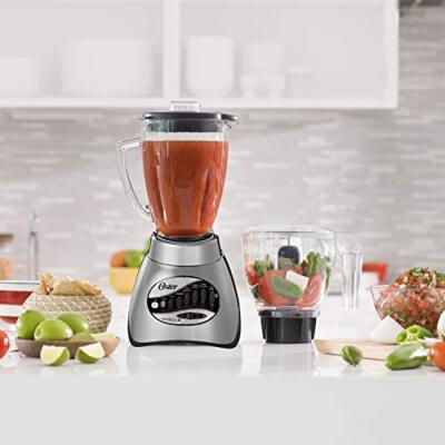 Oster Core 16-Speed Blender with Glass Jar, Black, 006878. Brushed