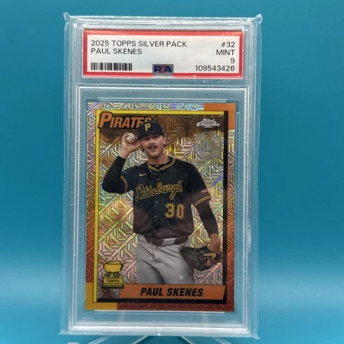 2025 Topps Series 1 - 1990 Topps Chrome Silver Pack Paul Skenes #T90C-32 (PSA 9)