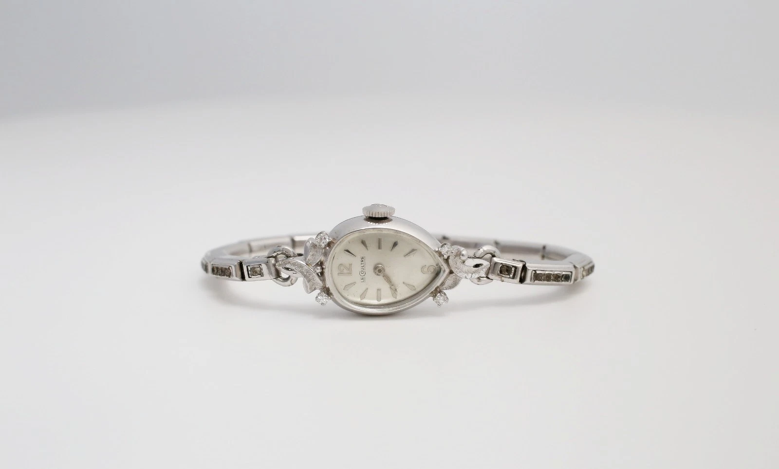 Jaeger LeCoultre — Vintage 14K White Gold LeCoultre 15mm Cocktail Watch
