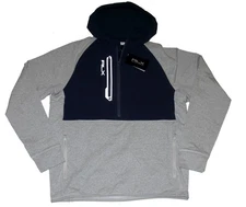Ralph Lauren RLX Golf Half Zip Hooded Pullover Hoodie Gray Blue Size M $198