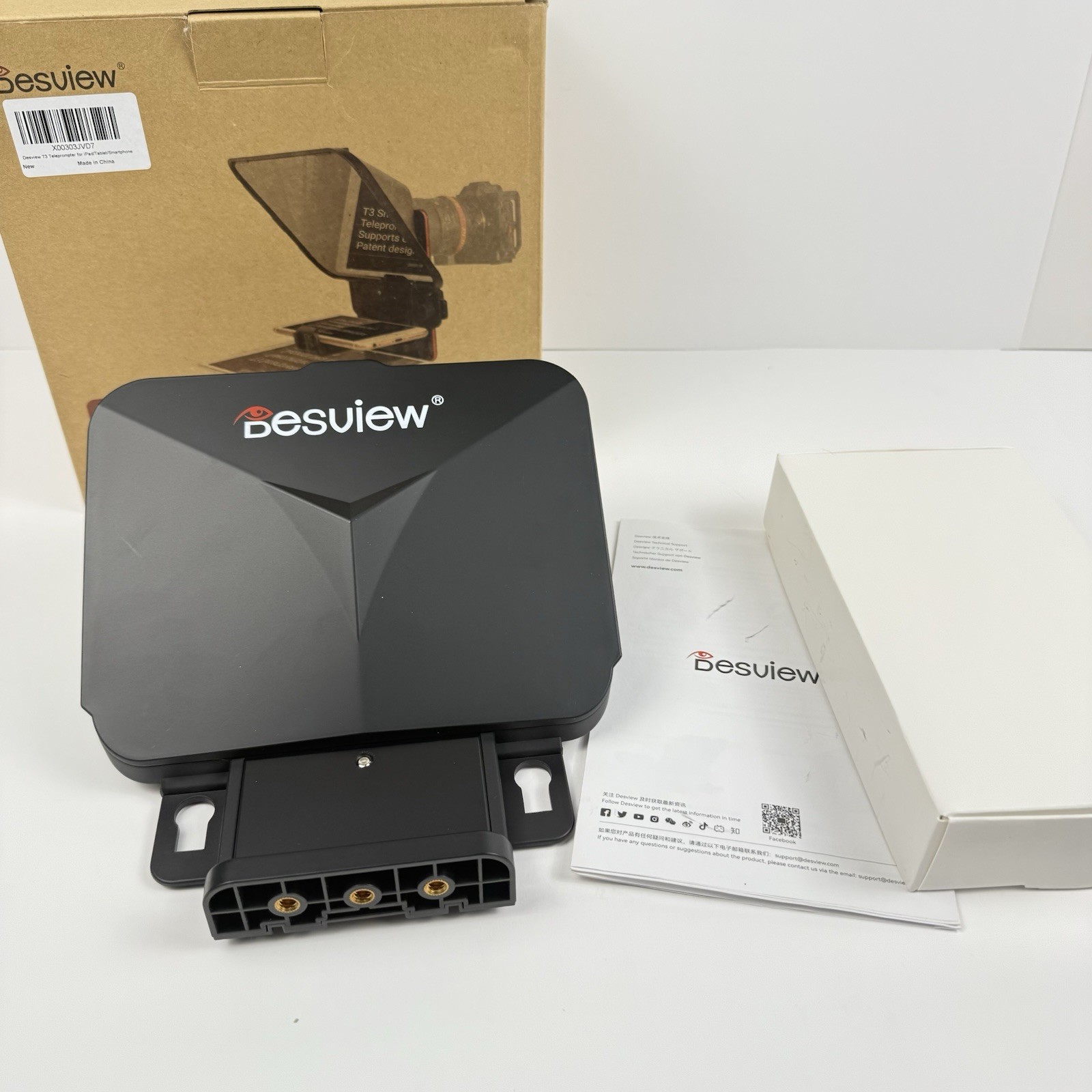 Desview T3 Portable Teleprompter For DSLR And Mirrorless Cameras *NO REMOTE*