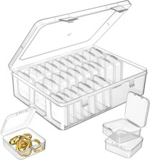 Small Bead Storage Containers 30 Pieces Plastic Storage Organizers Stackable Art
