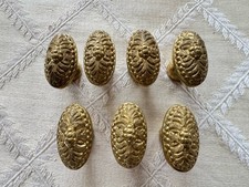 Lot of 7 Vintage Ornate Decorative Door Drawer Pulls Knobs, Spain
