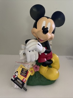 Disney 14  H x 8.50  W Mickey Garden Statue W/lights