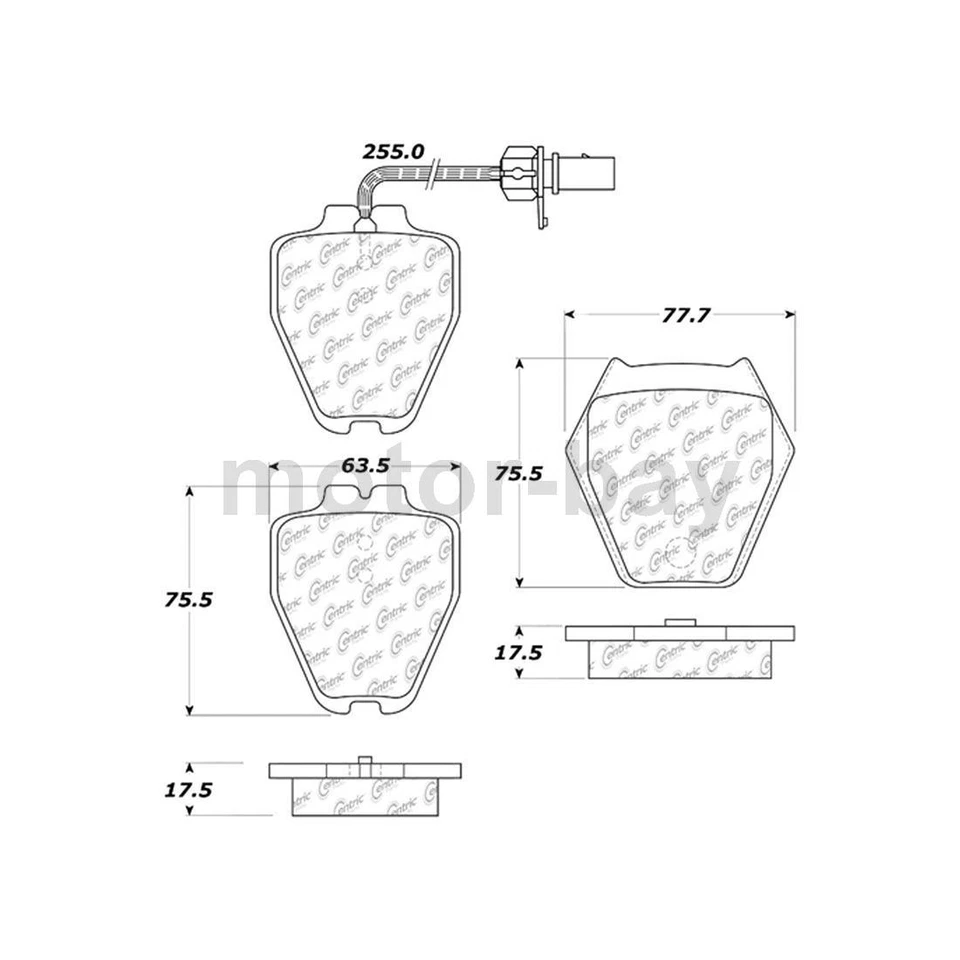 Juego de pastillas de freno delanteras traseras centradas para Audi A6 Quattro 2000 2001 2002 2003 2004 Foto 2 de 4