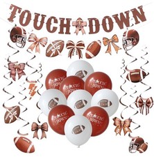 Football Backdrop 5ft Photography Touch Down Party Brown