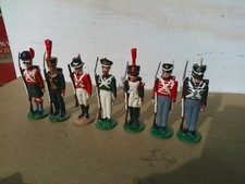 Napoleonic French  British soldiers, lot of 7 lead 54mm, DJ