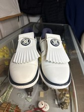 G/FORE Gallivan2r Brogue Kiltie Cap Toe Golf Shoe Women's Sz 7.5 Snow / Onyx NEW