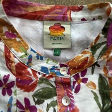 FARM Rio Spring Bananas Belted Mini Dress Colorful Floral Print Pockets Large