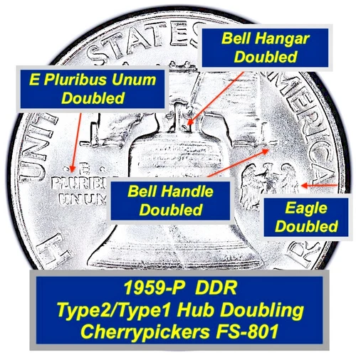 "FS-801" 1959-P 'BU' Franklin [FBL] ➫ FS-801 DDR "Type2/Type1 Reverse" ➫ 159ddb