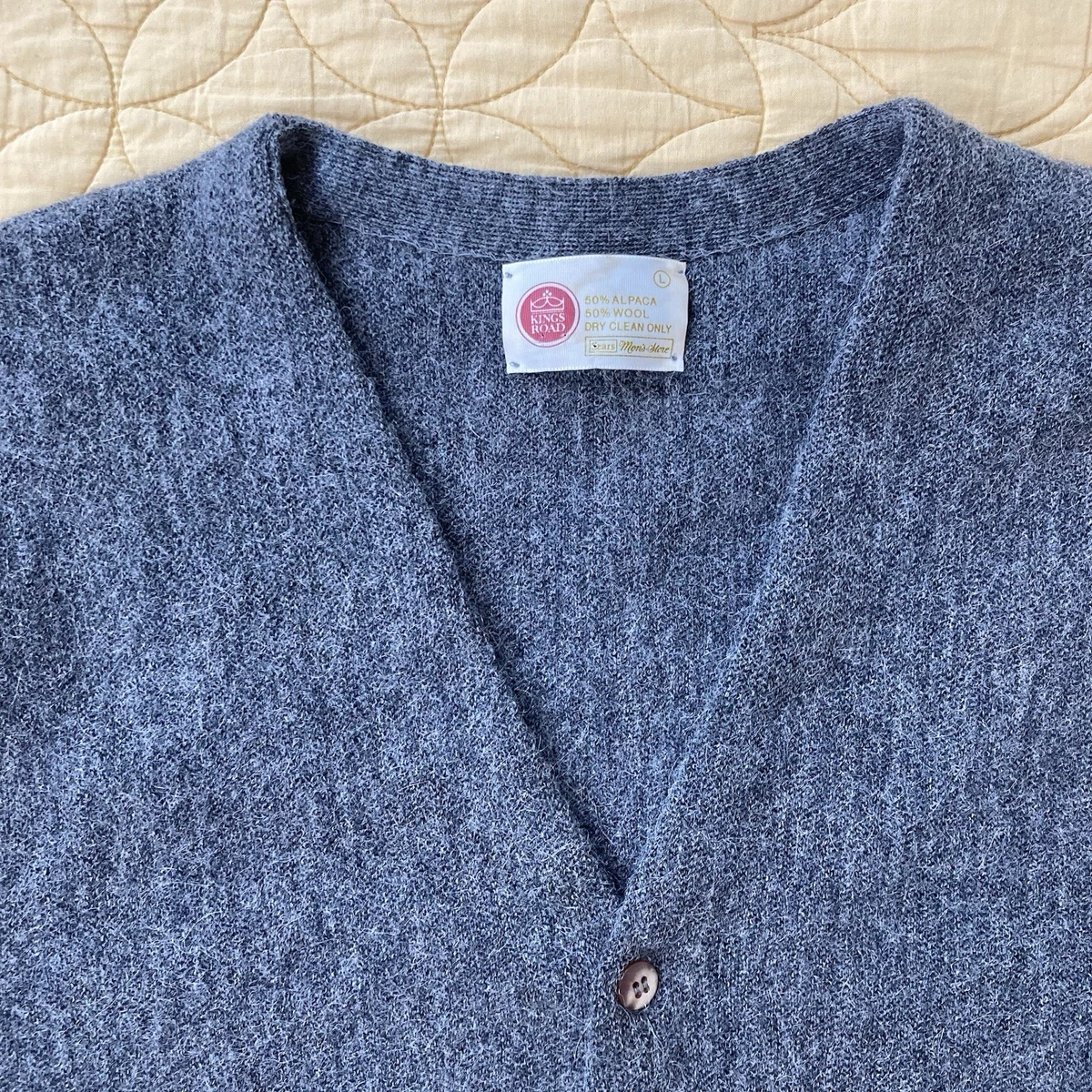 Vintage Alpaca Cardigan In Men
