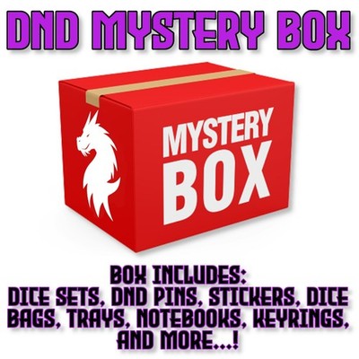 Mystery DND Würfelbox Dungeons Dragons D20 Die Set TTRPG Restposten Konvolut Nerd Geschenk