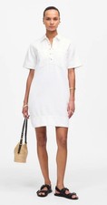Madewell Denim Popover Dress Women's Size Medium in Pure White New With Tags!