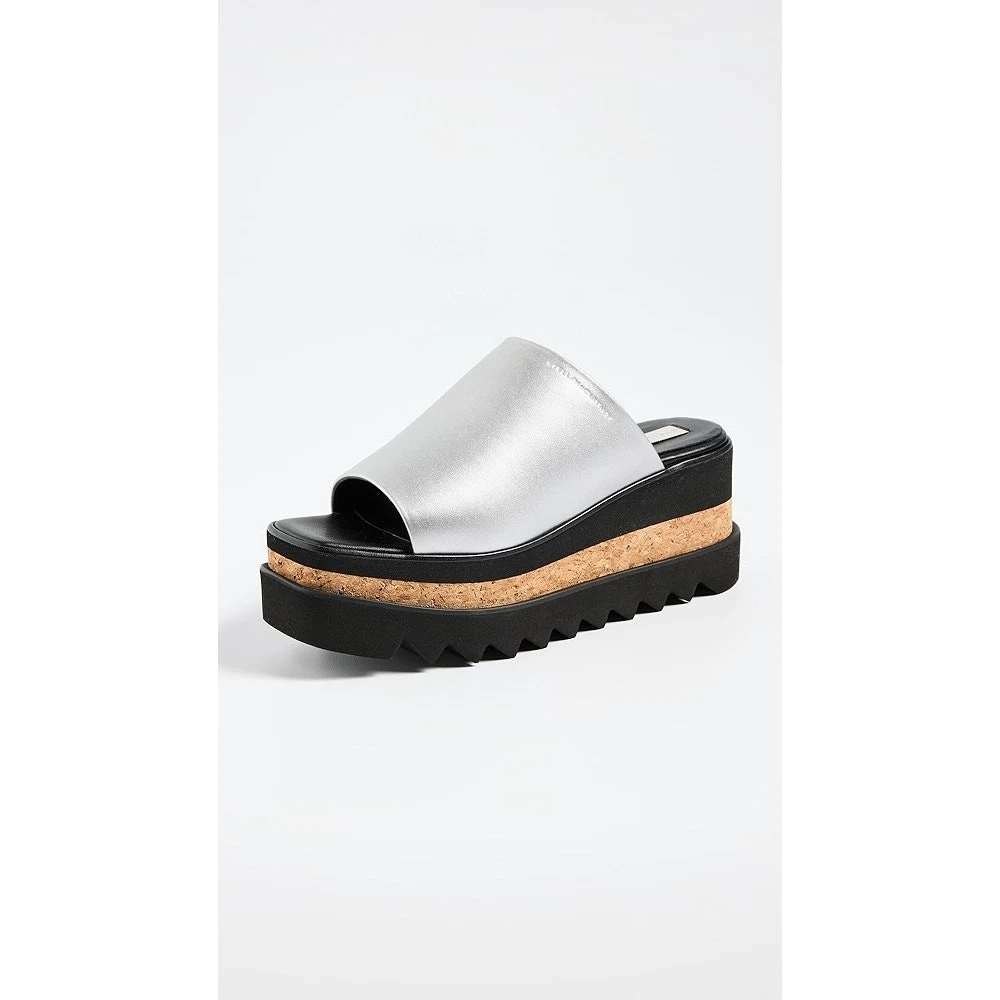 Stella McCartney — Stella McCartney Women's Sneak Elyse Platform Wedge Slide Sandals - Size 40