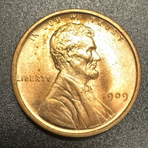 1909 VDB Lincoln Wheat Cent Choice BU Uncirculated Red.