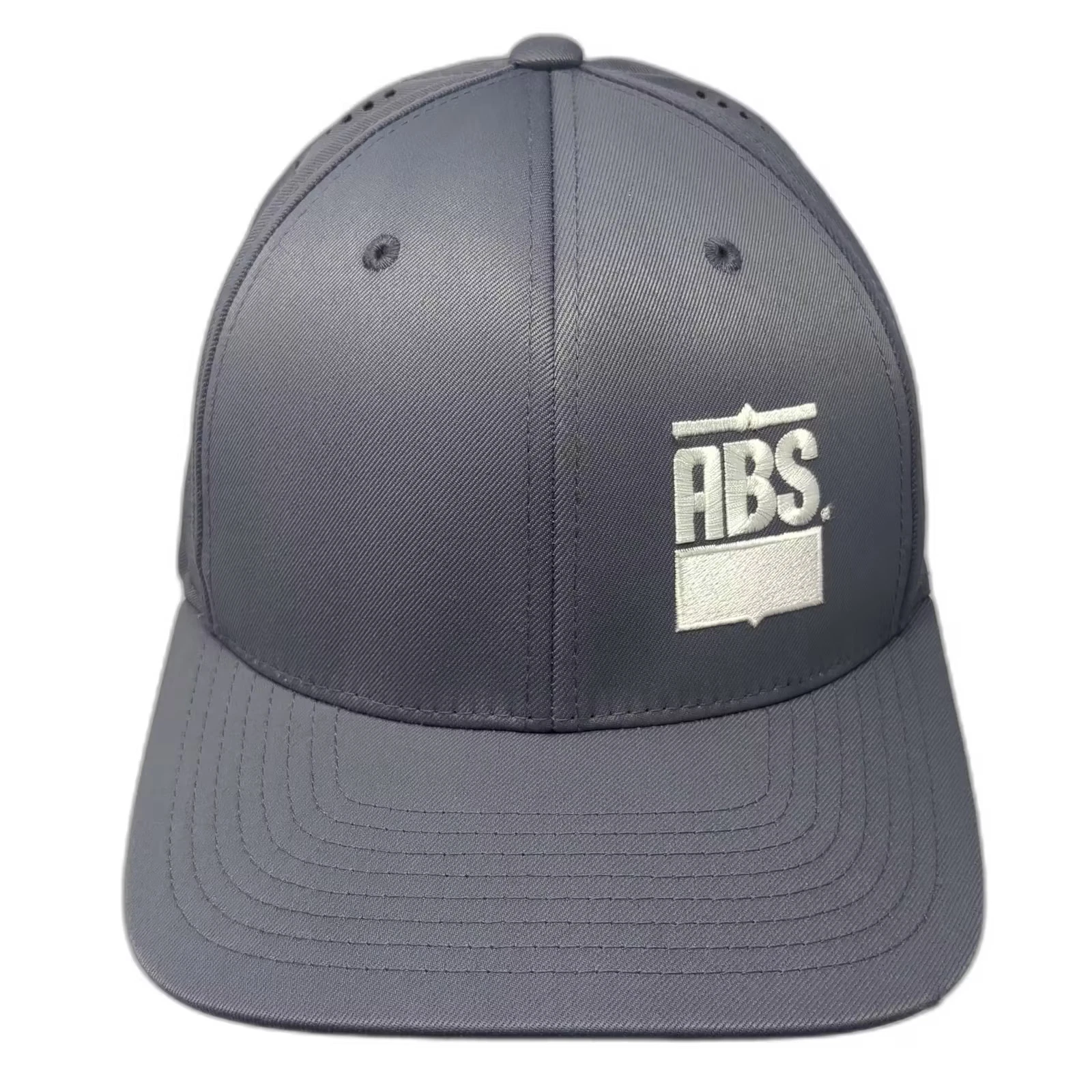 Pacific Headwear Baseball Cap Gray White M Embroidered ABS Logo Perforated Hat