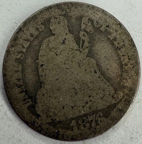 1876 CC Seated Liberty Dime Exact Coin Imaged #SL344
