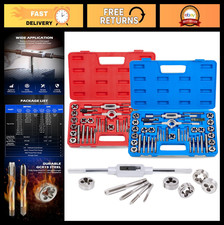 80pc Tap and Die Set - SAE & Metric Threading Tools for Internal & External Use