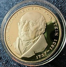 Carl Reichsfreiherr von Stein 5 Deutsche Mark BRD 1981 Polierte Platte VZ+