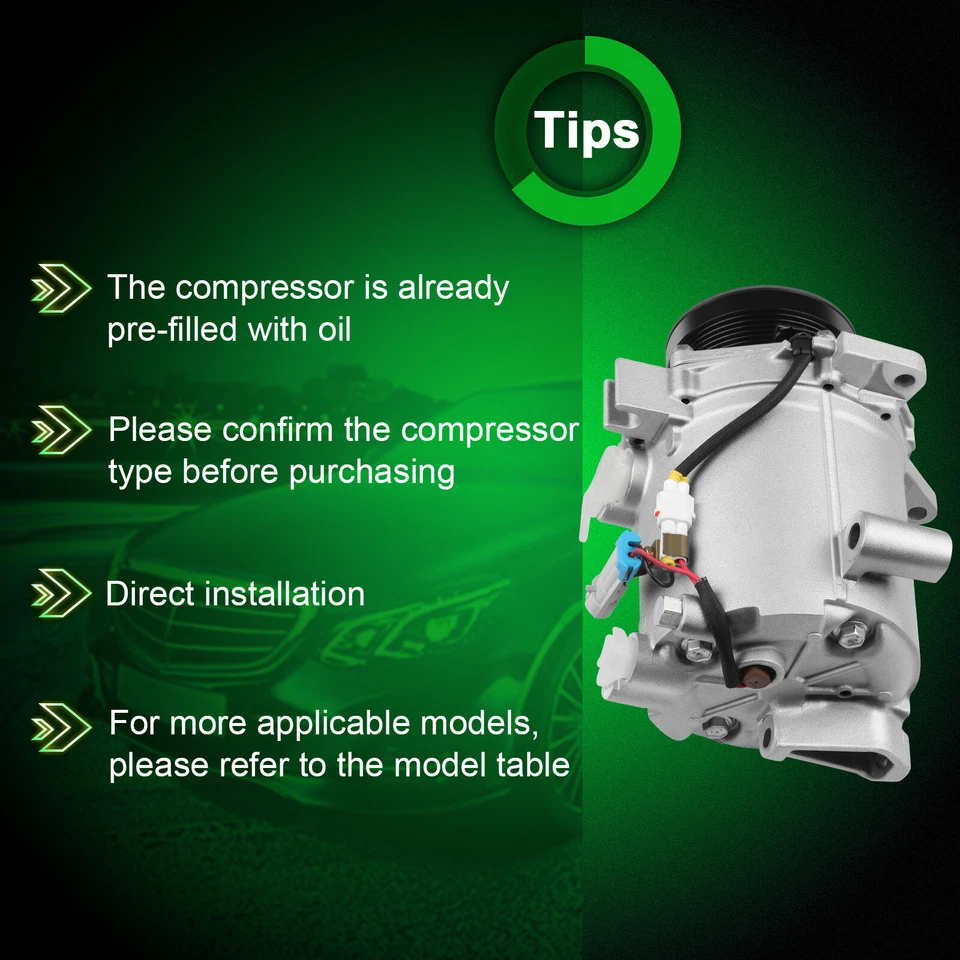 Compresor de aire acondicionado para 00-05 Cadillac DeVille Seville 01-03 para Oldsmobile Aurora Foto 4 de 4
