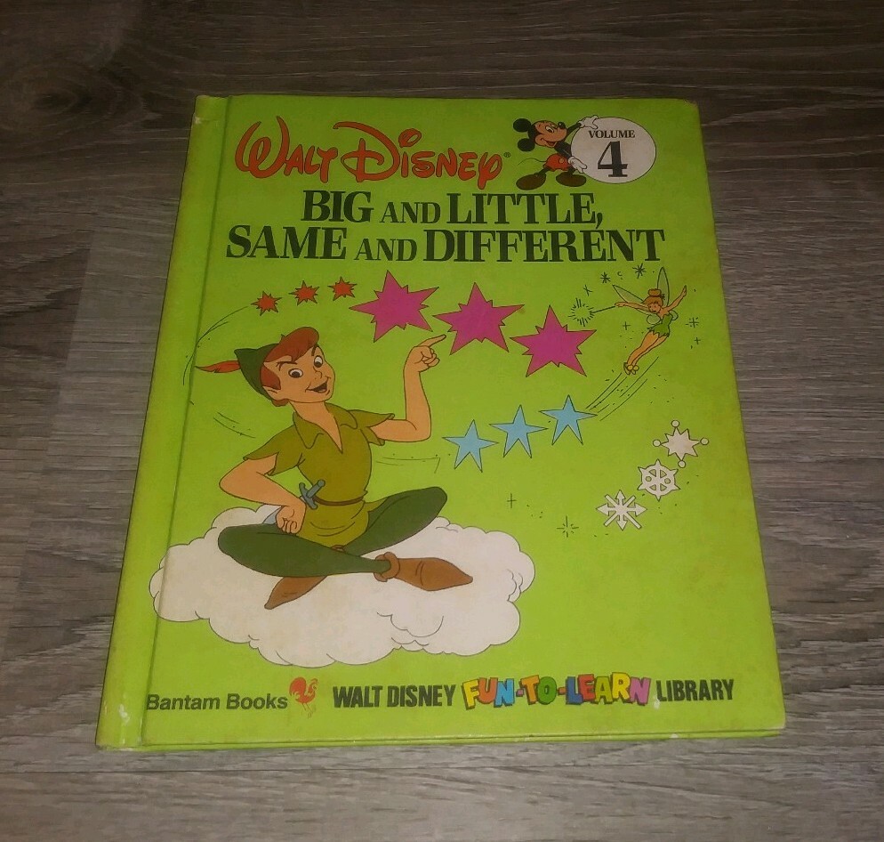 Vtg Walt Disney BIG AND LITTLE SAME AND DIFFERENT Vol 4 1983 HB Vtg walt disney big and little same and different vol 4 1983 hb